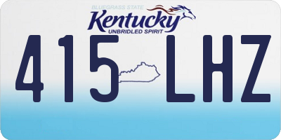 KY license plate 415LHZ