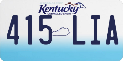 KY license plate 415LIA