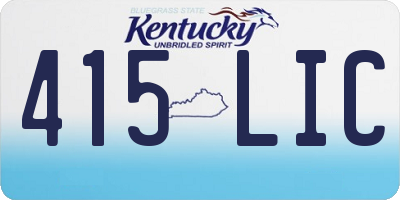 KY license plate 415LIC