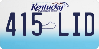 KY license plate 415LID