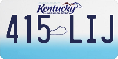 KY license plate 415LIJ