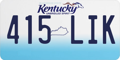 KY license plate 415LIK