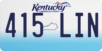 KY license plate 415LIN
