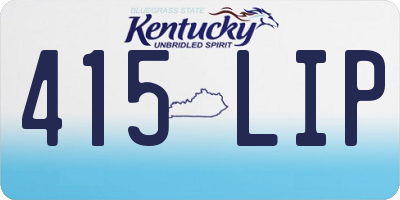 KY license plate 415LIP