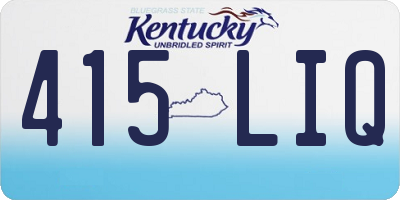 KY license plate 415LIQ