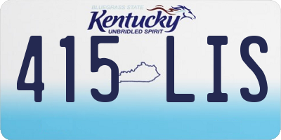 KY license plate 415LIS