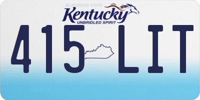 KY license plate 415LIT