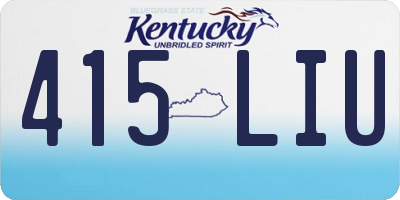 KY license plate 415LIU