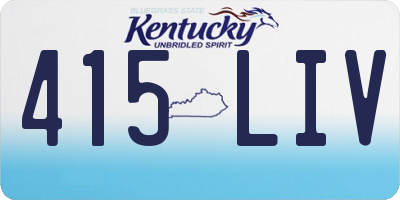 KY license plate 415LIV