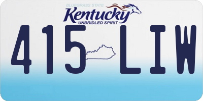 KY license plate 415LIW