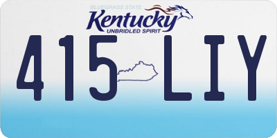 KY license plate 415LIY