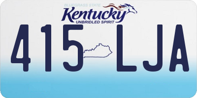 KY license plate 415LJA