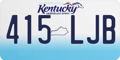 KY license plate 415LJB