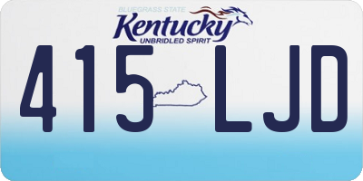 KY license plate 415LJD