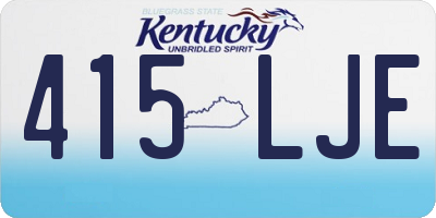 KY license plate 415LJE