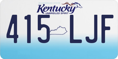 KY license plate 415LJF