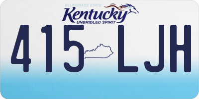 KY license plate 415LJH