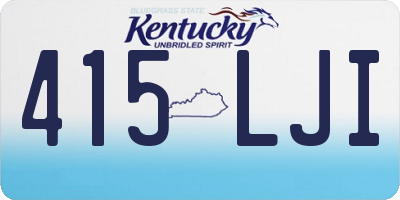 KY license plate 415LJI