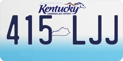 KY license plate 415LJJ