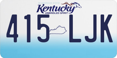KY license plate 415LJK