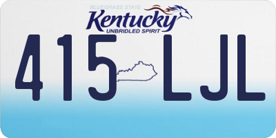 KY license plate 415LJL