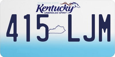 KY license plate 415LJM