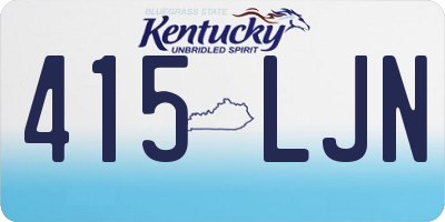 KY license plate 415LJN