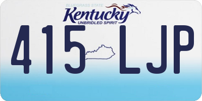 KY license plate 415LJP