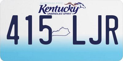 KY license plate 415LJR