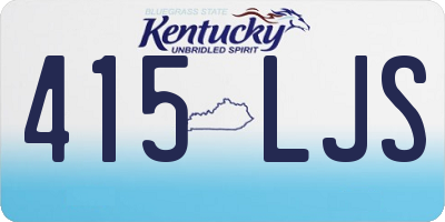 KY license plate 415LJS