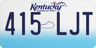KY license plate 415LJT