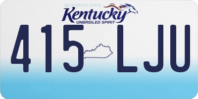KY license plate 415LJU