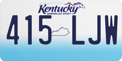 KY license plate 415LJW