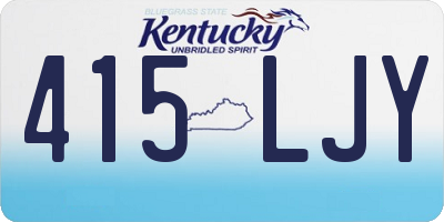 KY license plate 415LJY