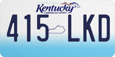 KY license plate 415LKD