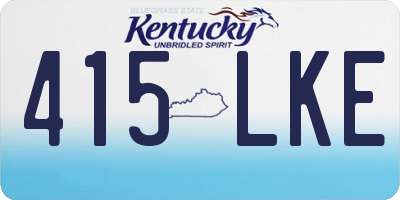 KY license plate 415LKE