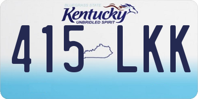 KY license plate 415LKK