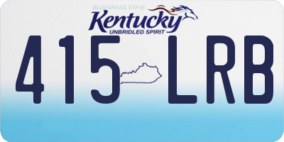 KY license plate 415LRB
