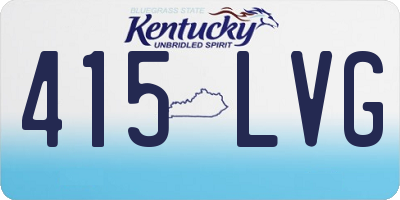 KY license plate 415LVG