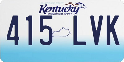 KY license plate 415LVK