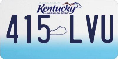 KY license plate 415LVU