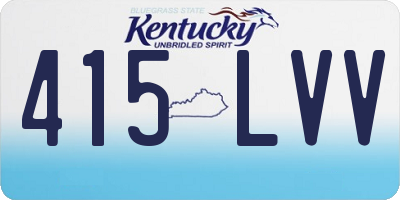 KY license plate 415LVV