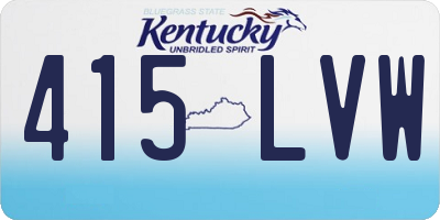 KY license plate 415LVW