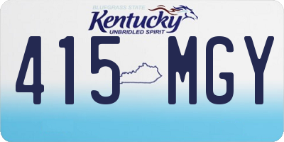 KY license plate 415MGY