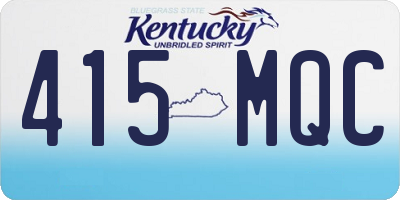KY license plate 415MQC