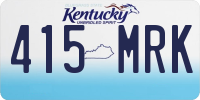KY license plate 415MRK
