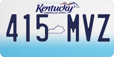 KY license plate 415MVZ