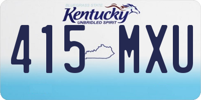 KY license plate 415MXU