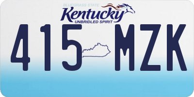 KY license plate 415MZK