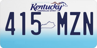 KY license plate 415MZN